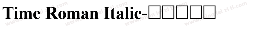 Time Roman Italic字体转换